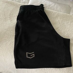 Men's Black Athletic Shorts with Zipper Pockets